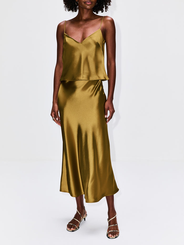 Velletta Skirt,GALVAN,OLIVE,Image 1