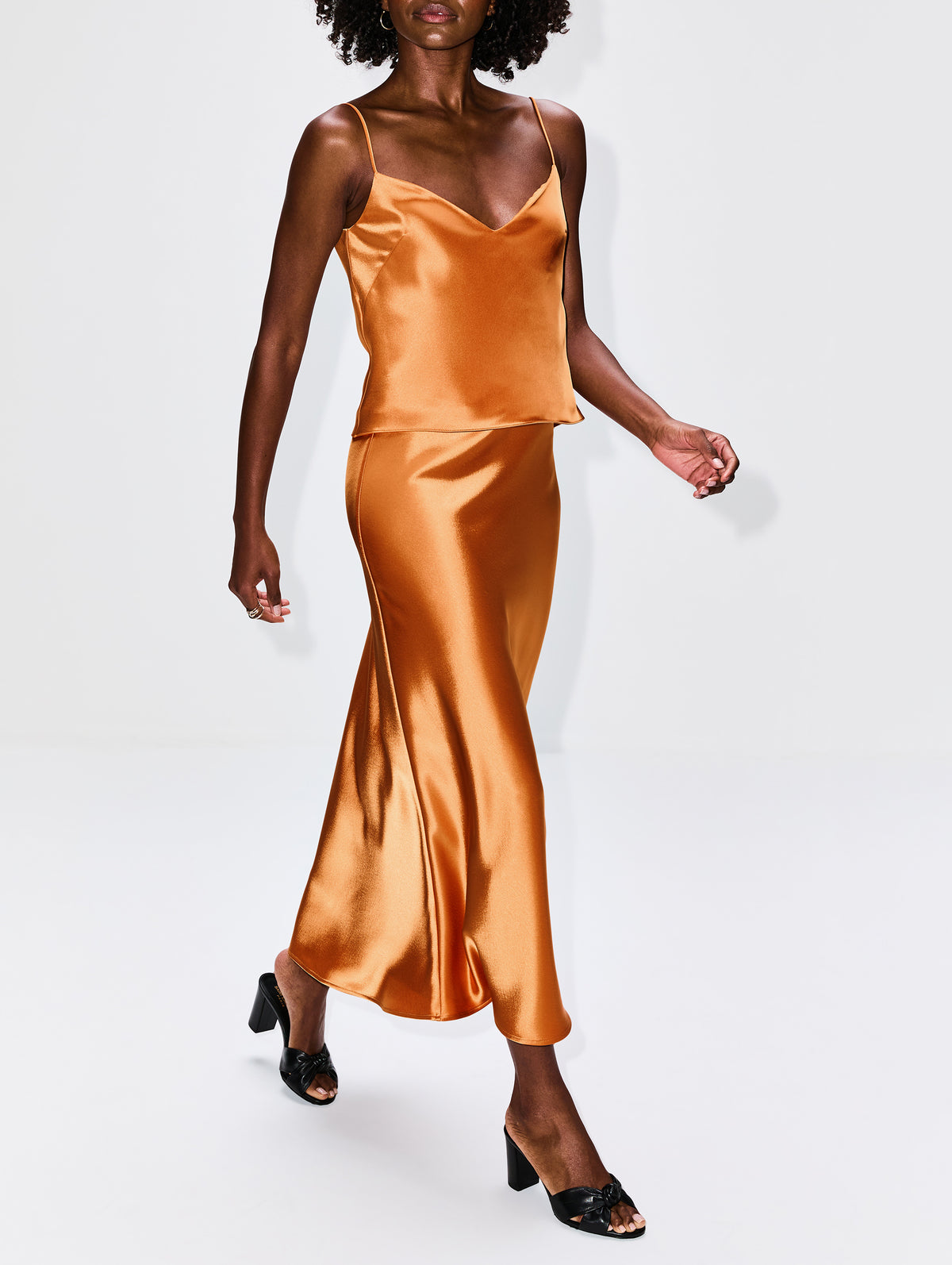 Valletta Skirt,GALVAN,OCHRE,Image 3