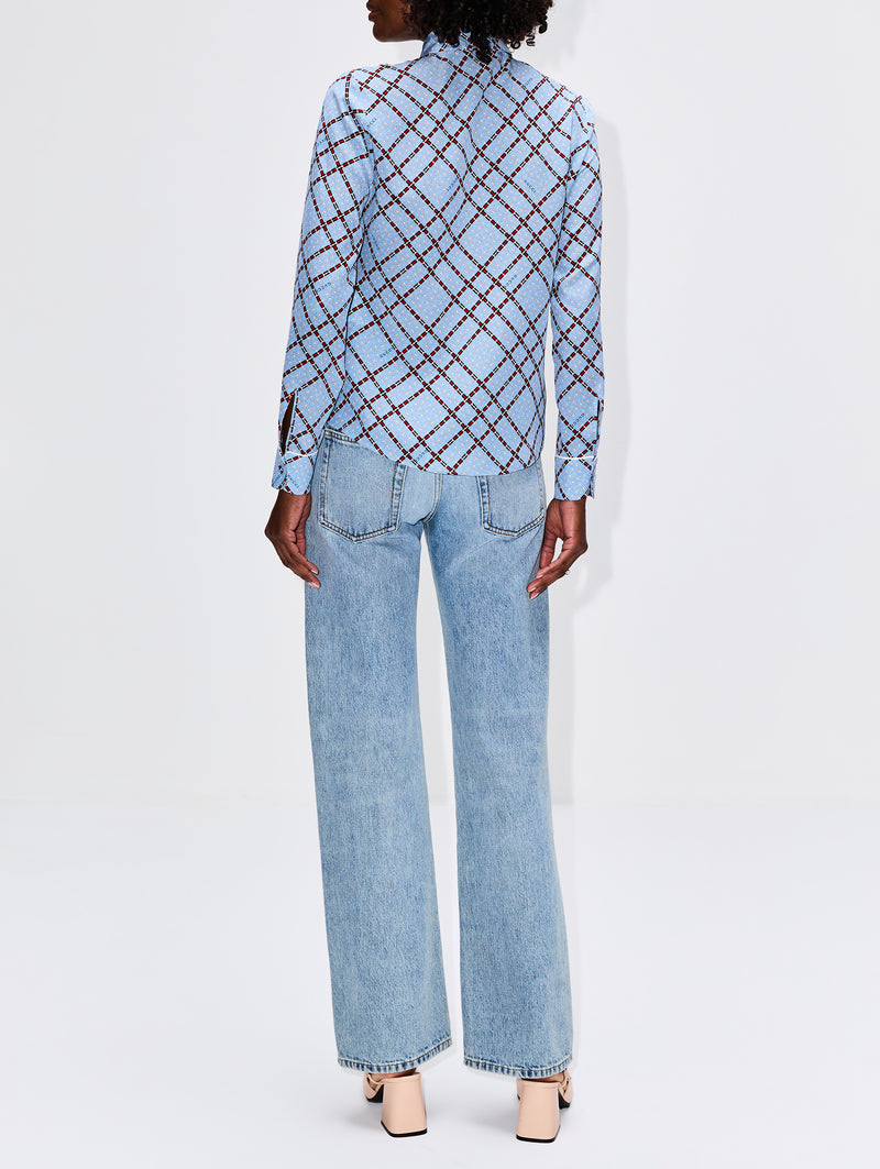 Horsebit Check Blouse