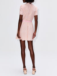 Neck Tie Mini Dress,GUCCI,PINK,Image 4