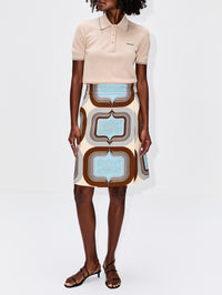 Printed Pencil Skirt,MIU MIU,AVORIO,Image 2