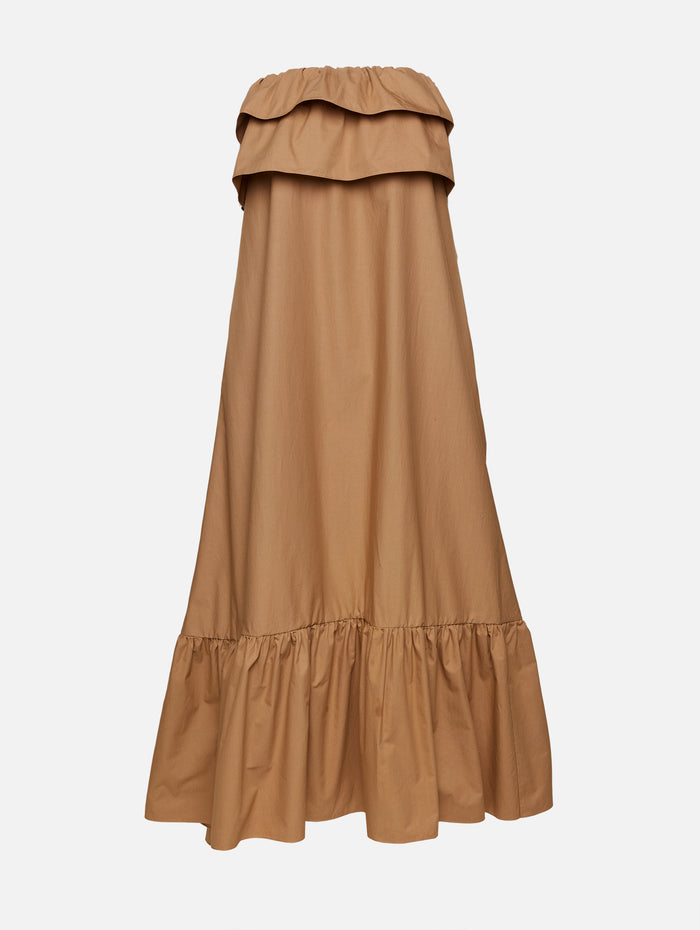 Strapless Dress,SAINT LAURENT,CINNAMON,Image 1
