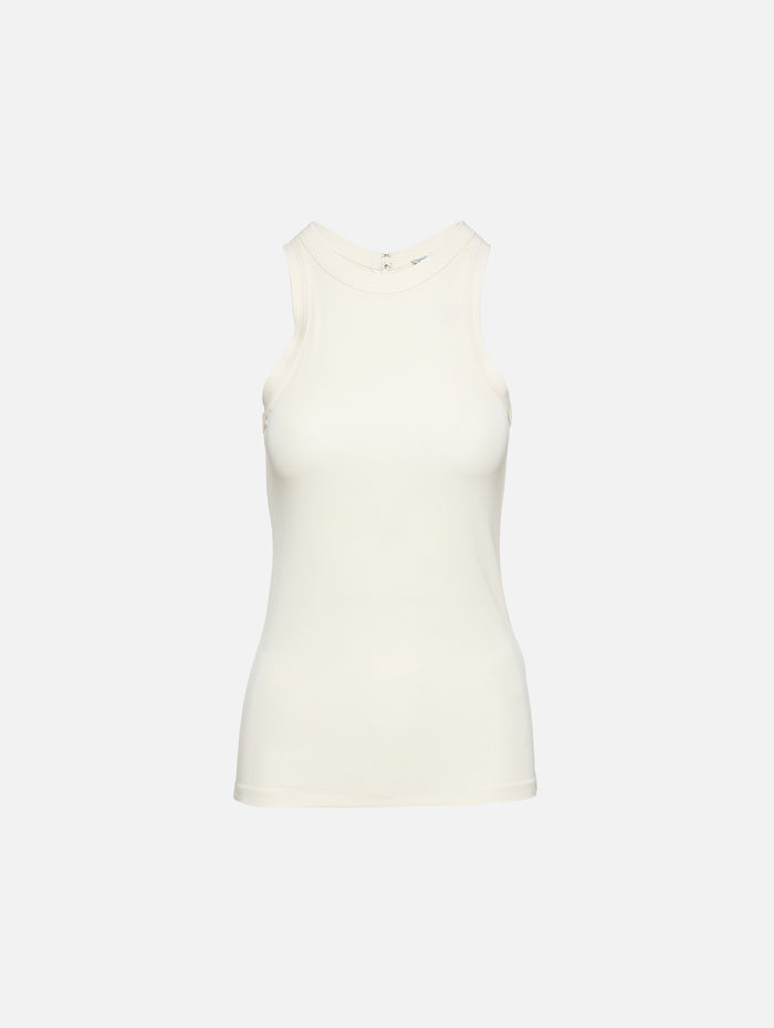 Fluid Jersey Tank,TOTÉME,ECRU,Image 1