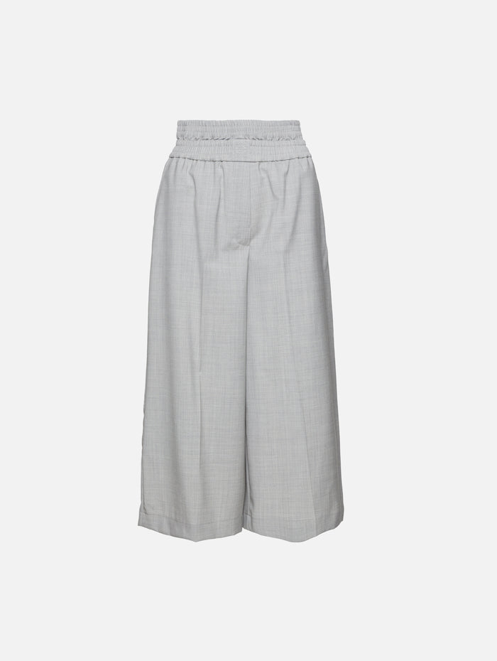 Cropped Trouser,LOEWE,LIGHT GREY,Image 1
