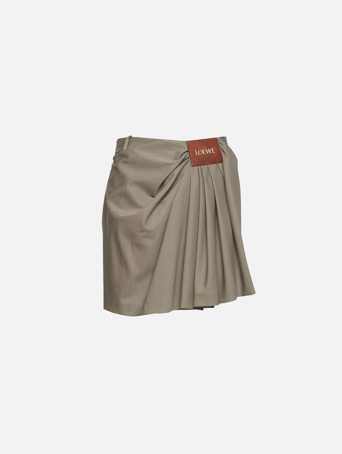 Draped Skirt,LOEWE,KHAKI BROWN,Image 1