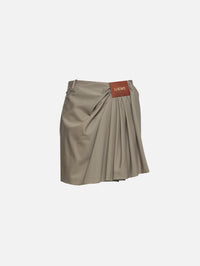 Draped Skirt,LOEWE,KHAKI BROWN,Image 1