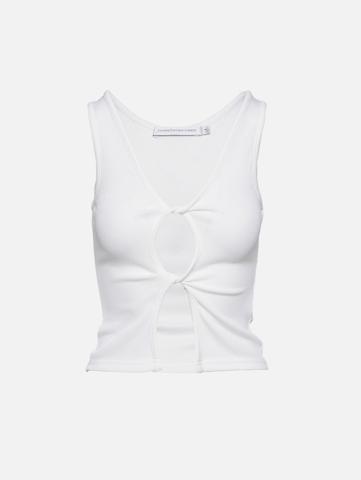 Open Twist Tank,CHRISTOPHER ESBER,WHITE,Image 1