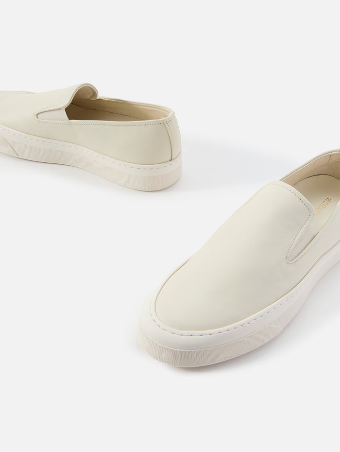 Slip On Leather Sneaker,COMMON PROJECTS,BEIGE,Image 1