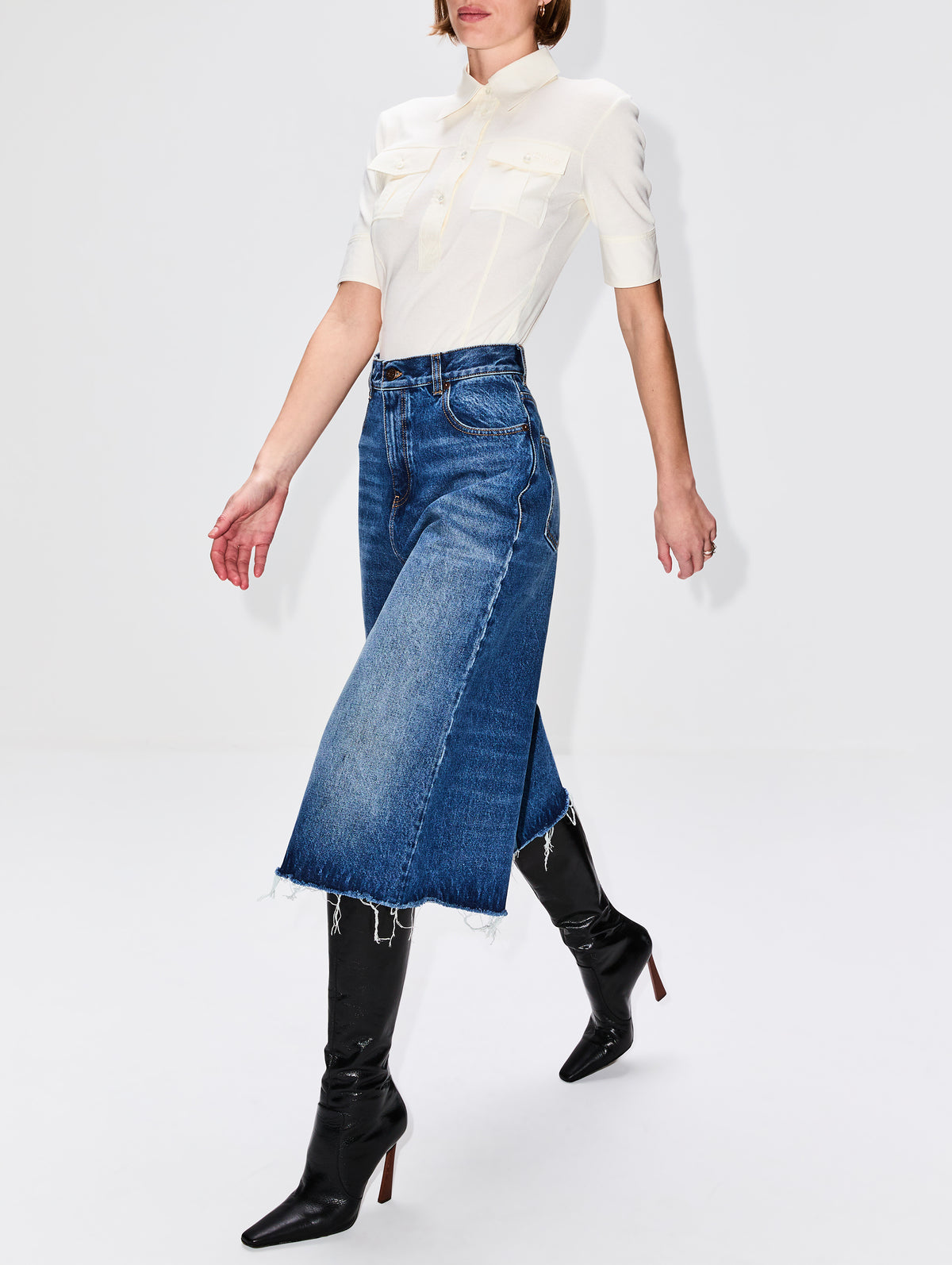 Denim Pant,CHLOÉ,DARK NIGHT BLUE,Image 3