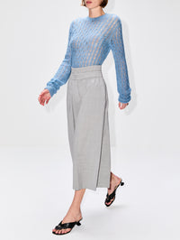 Cropped Trouser,LOEWE,LIGHT GREY,Image 3