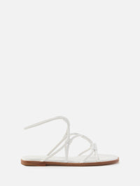 Strappy Flat Sandal,GIANVITO ROSSI,WHITE,Image 1