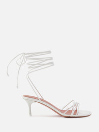 Lori Lace Up Heel 60mm,AMINA MUADDI,WHITE/MATTE WHITE,Image 1
