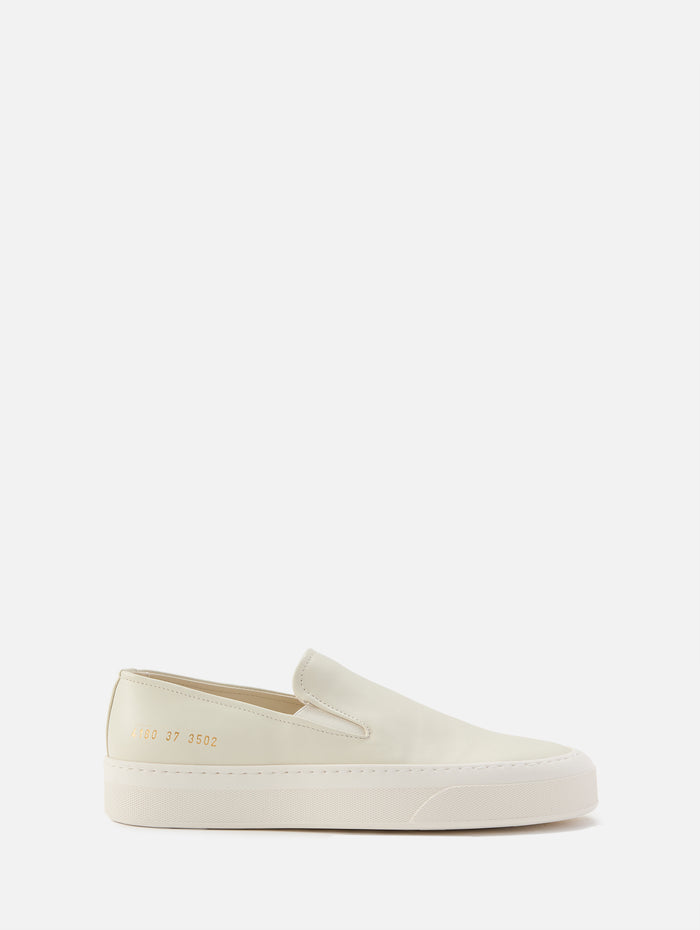 Slip On Leather Sneaker,COMMON PROJECTS,BEIGE,Image 1