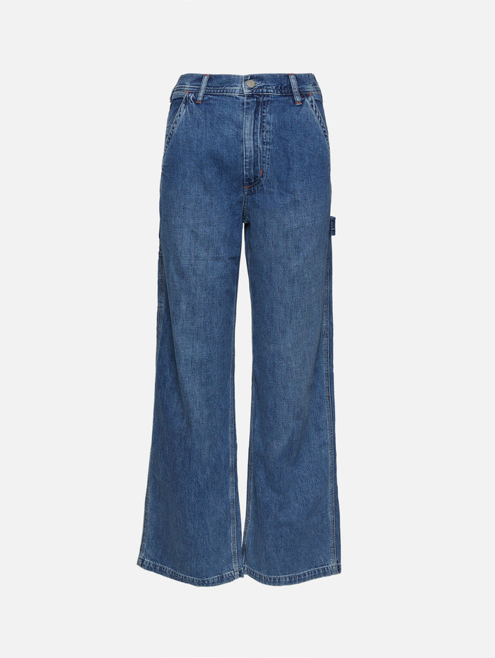 Teri Wide Leg Carpenter Pant,DENIMIST,SHANE INDIGO,Image 1