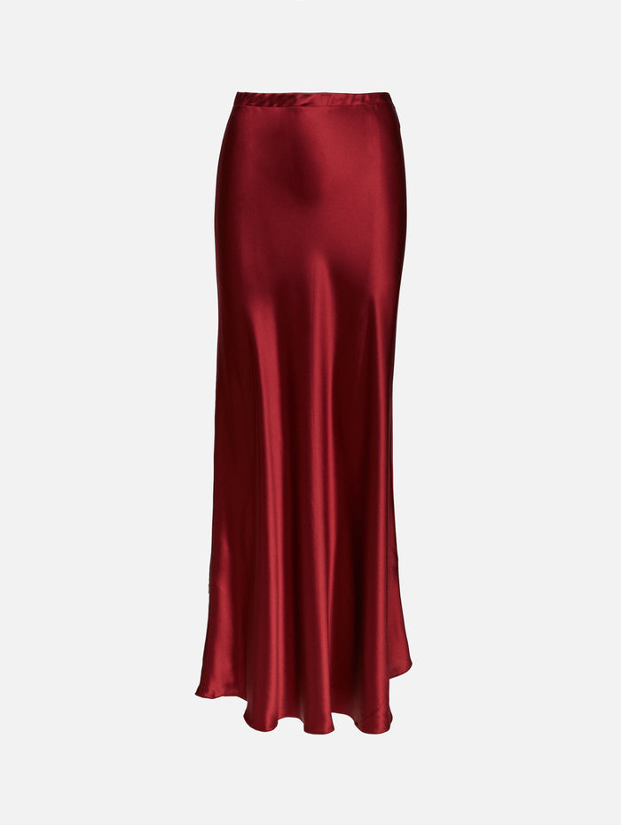 Bias Maxi Skirt,ROSETTA GETTY,BERRY,Image 1