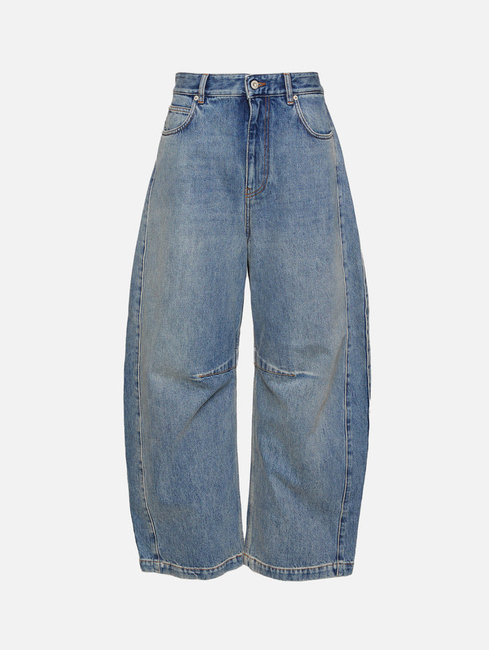 Anagram Barrel Jean,LOEWE,WASHED DENIM,Image 1