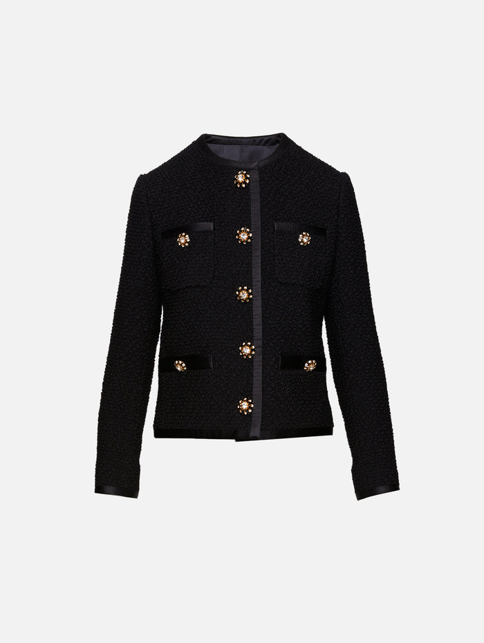 Button Up Jacket,DOLCE & GABBANA,BLACK,Image 1