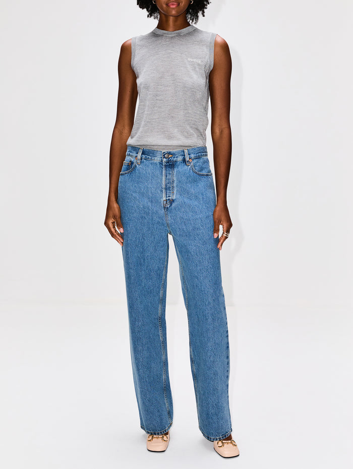 Baggy Jean,GUCCI,BLUE,Image 1