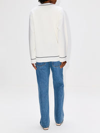 Button Up Cardigan,GUCCI,WHITE/BLUE,Image 3