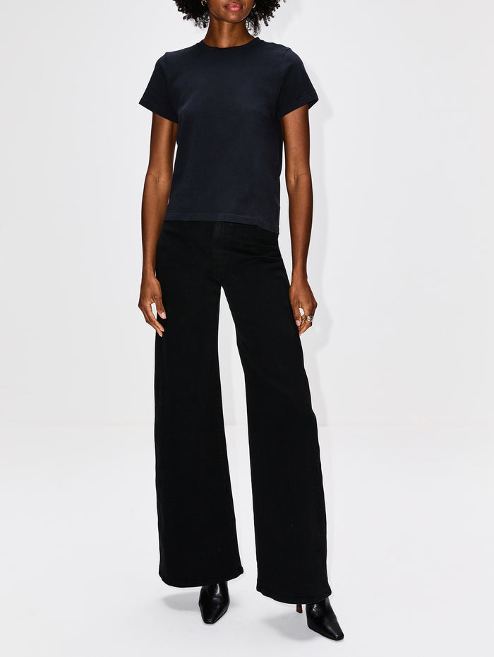 Emmy Lou Tee Shirt,KHAITE,WASHED BLACK,Image 1