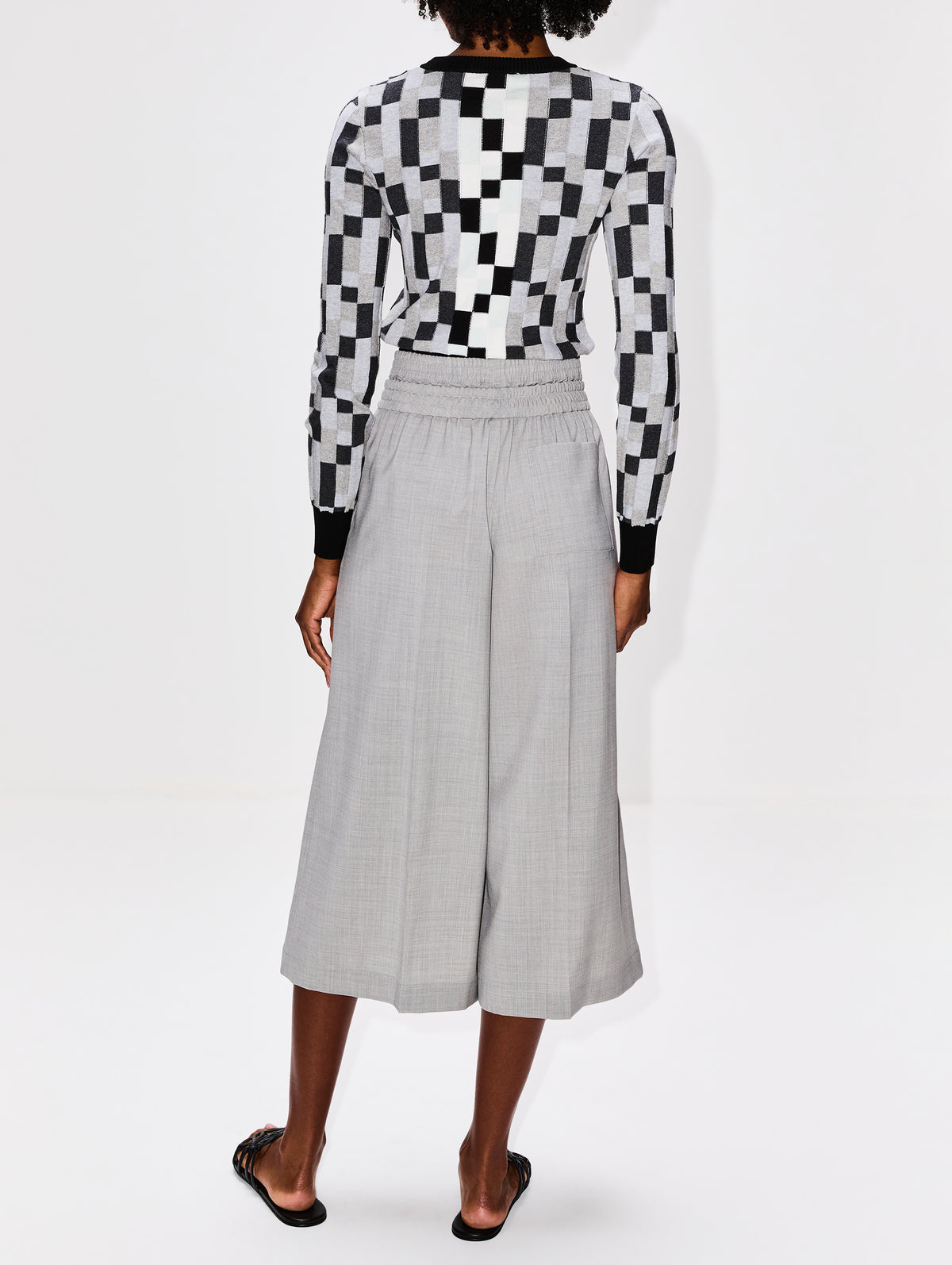 Anagram Sweater,LOEWE,GREY/LIGHT GREY,Image 3