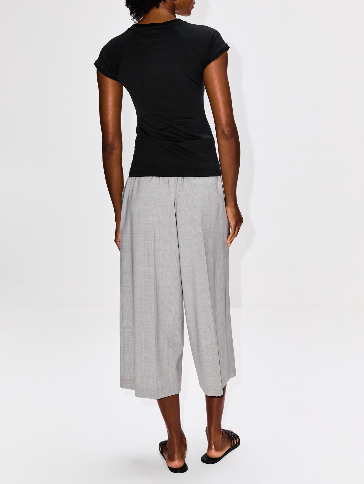 Small Fit Graphic Tee,LOEWE,BLACK,Image 3