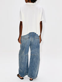 Polo Sweater,LOEWE,WHITE/BURGUNDY,Image 3