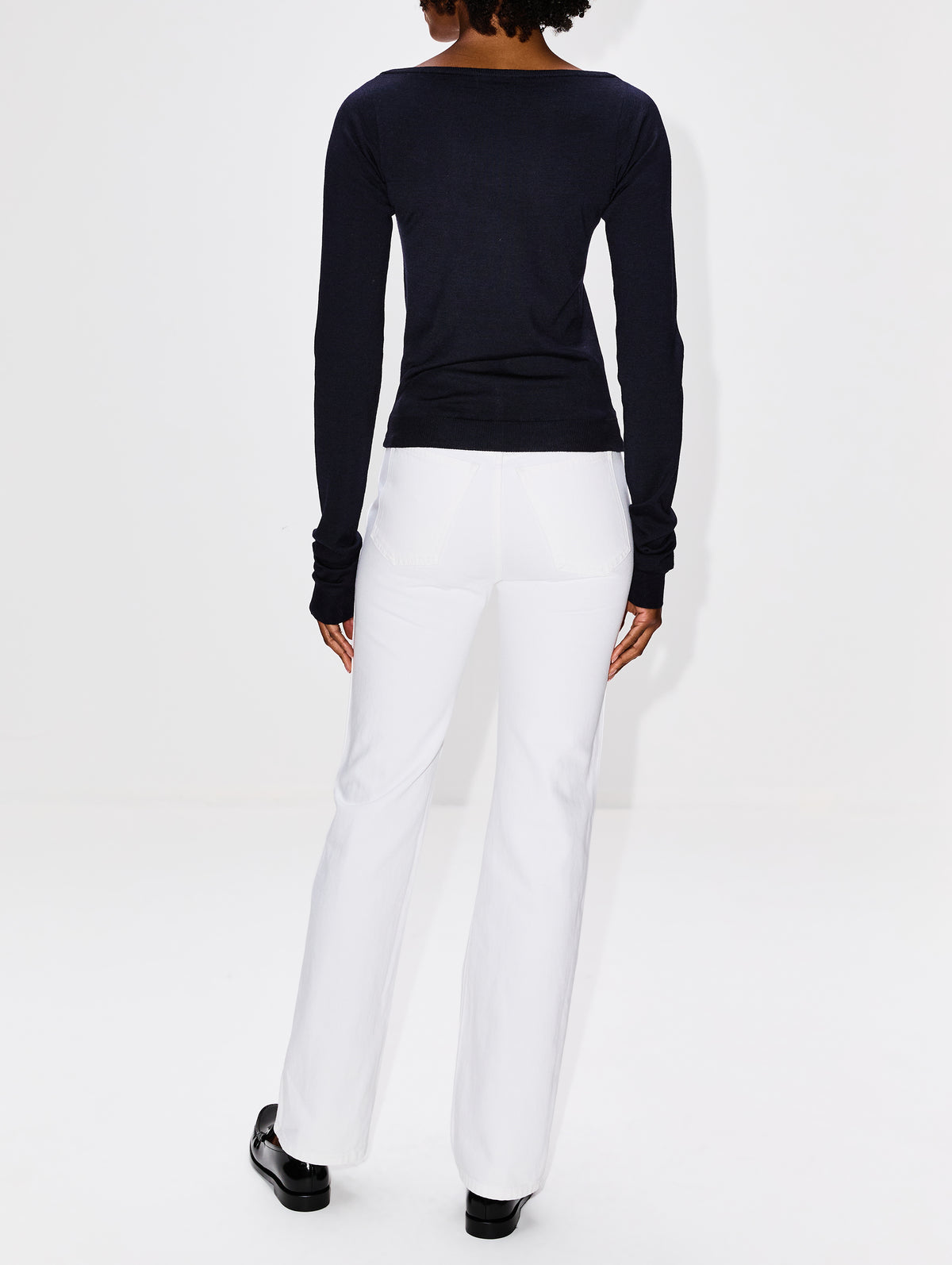 Longsleeve Top,MIU MIU,BLEU,Image 3