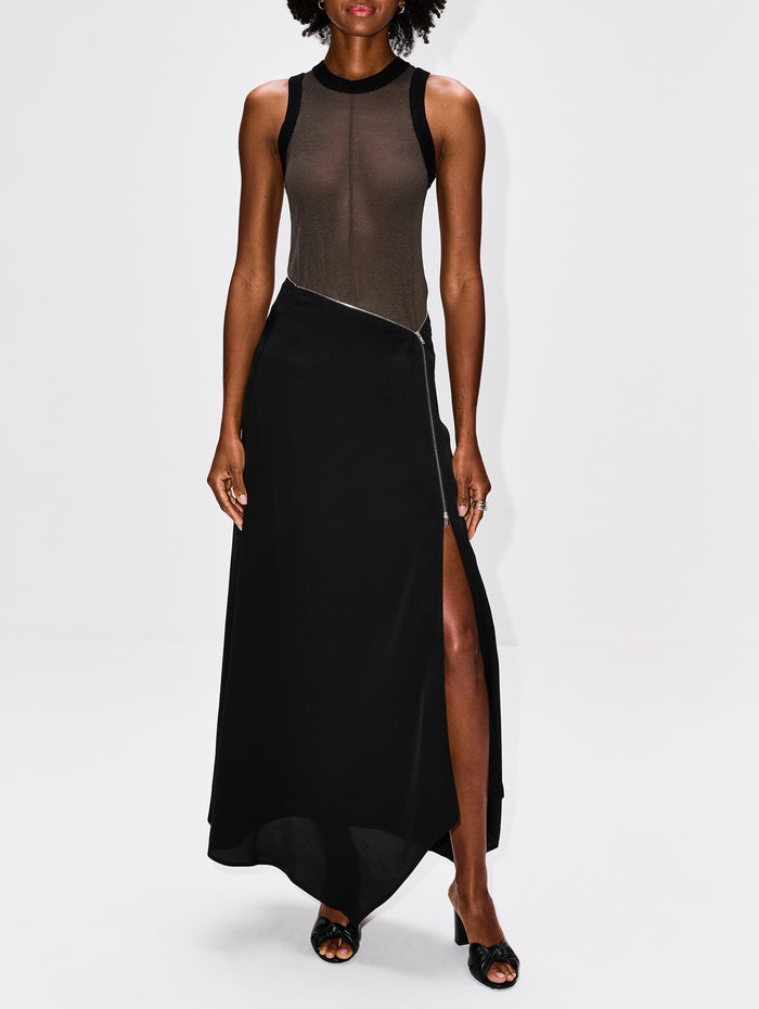 Zella Skirt,NANUSHKA,BLACK,Image 1