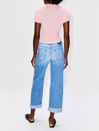 Shrunken Polo Shirt,GUEST IN RESIDENCE,POWDER PINK,Image 3