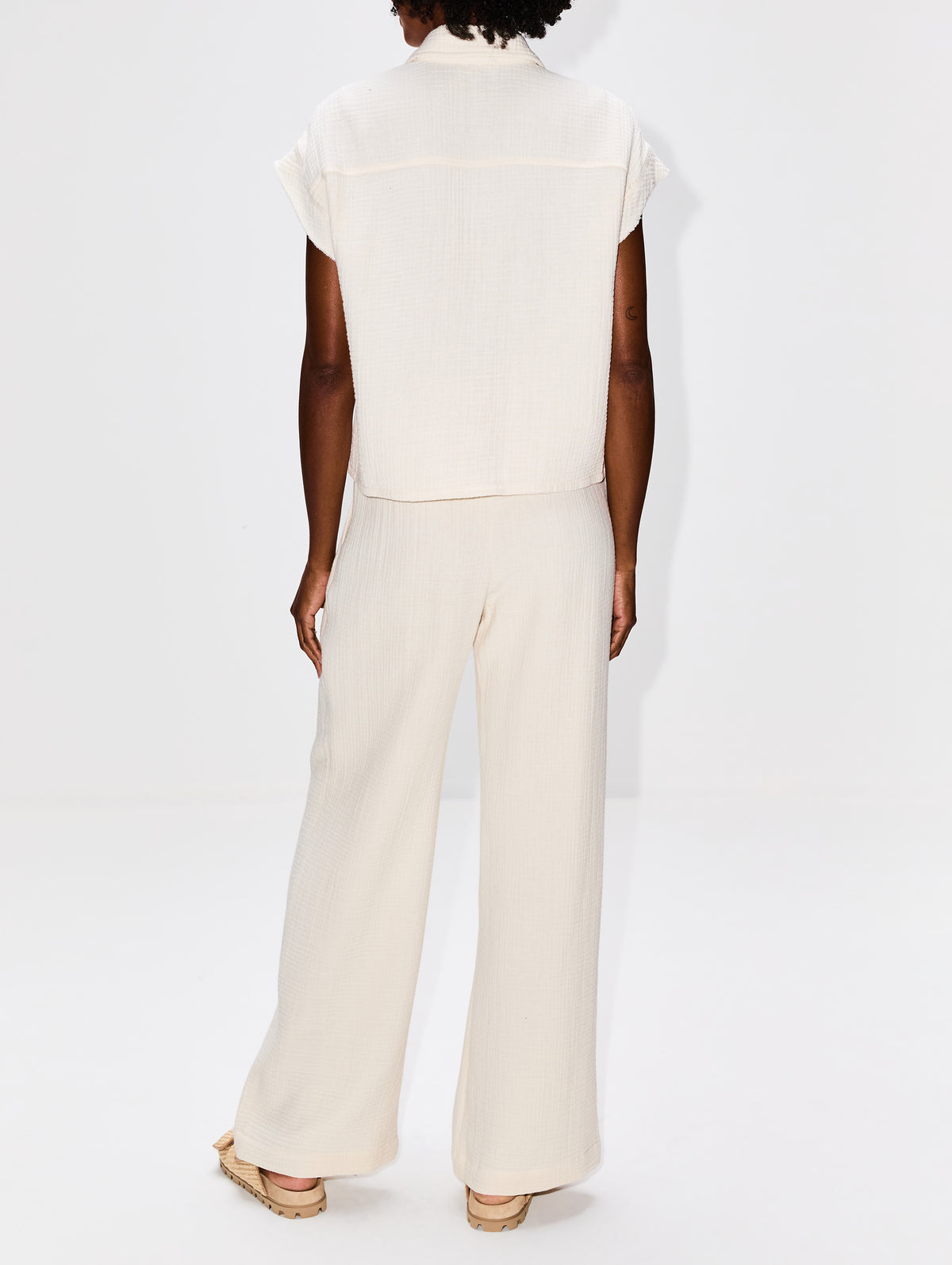 Caleb Button Down Top,SABLYN,GARDENIA,Image 3
