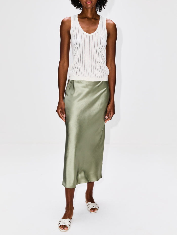 Miranda Bias Cut Skirt,SABLYN,EUCALYPTUS,Image 1