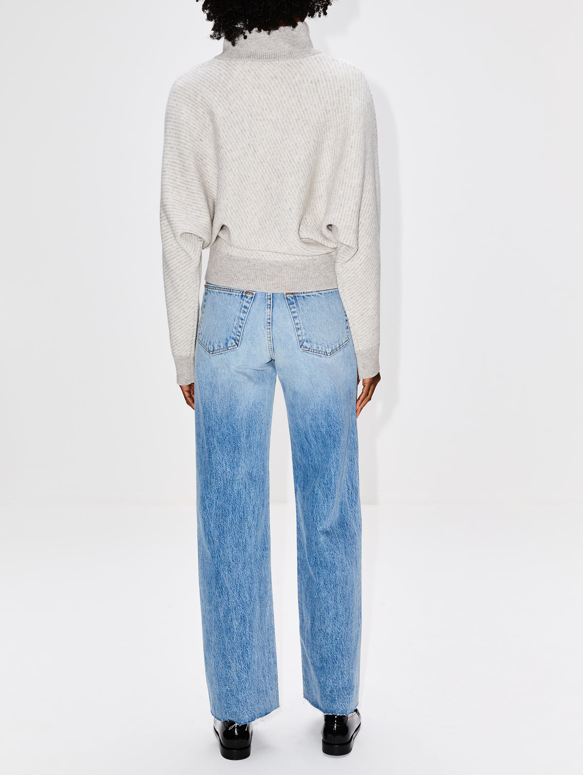 Amber Mock Neck Half Zip Top,SABLYN,FOGGY/GARDENIA,Image 3