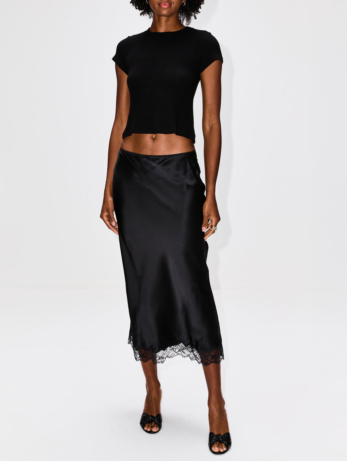 Miranda Bias Cut Skirt,SABLYN,BLACK,Image 2