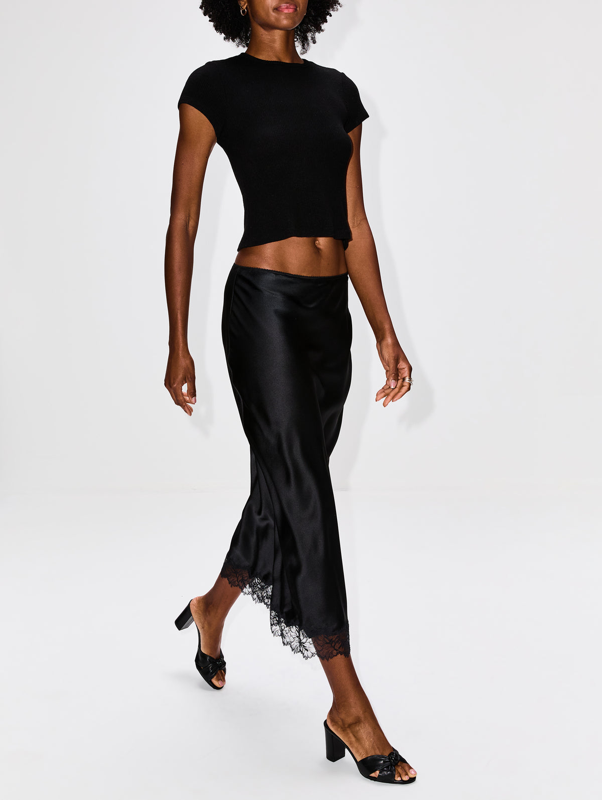 Miranda Bias Cut Skirt,SABLYN,BLACK,Image 3