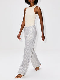 Blair Double Pleated Pant,DENIMIST,BLUE TICK,Image 3