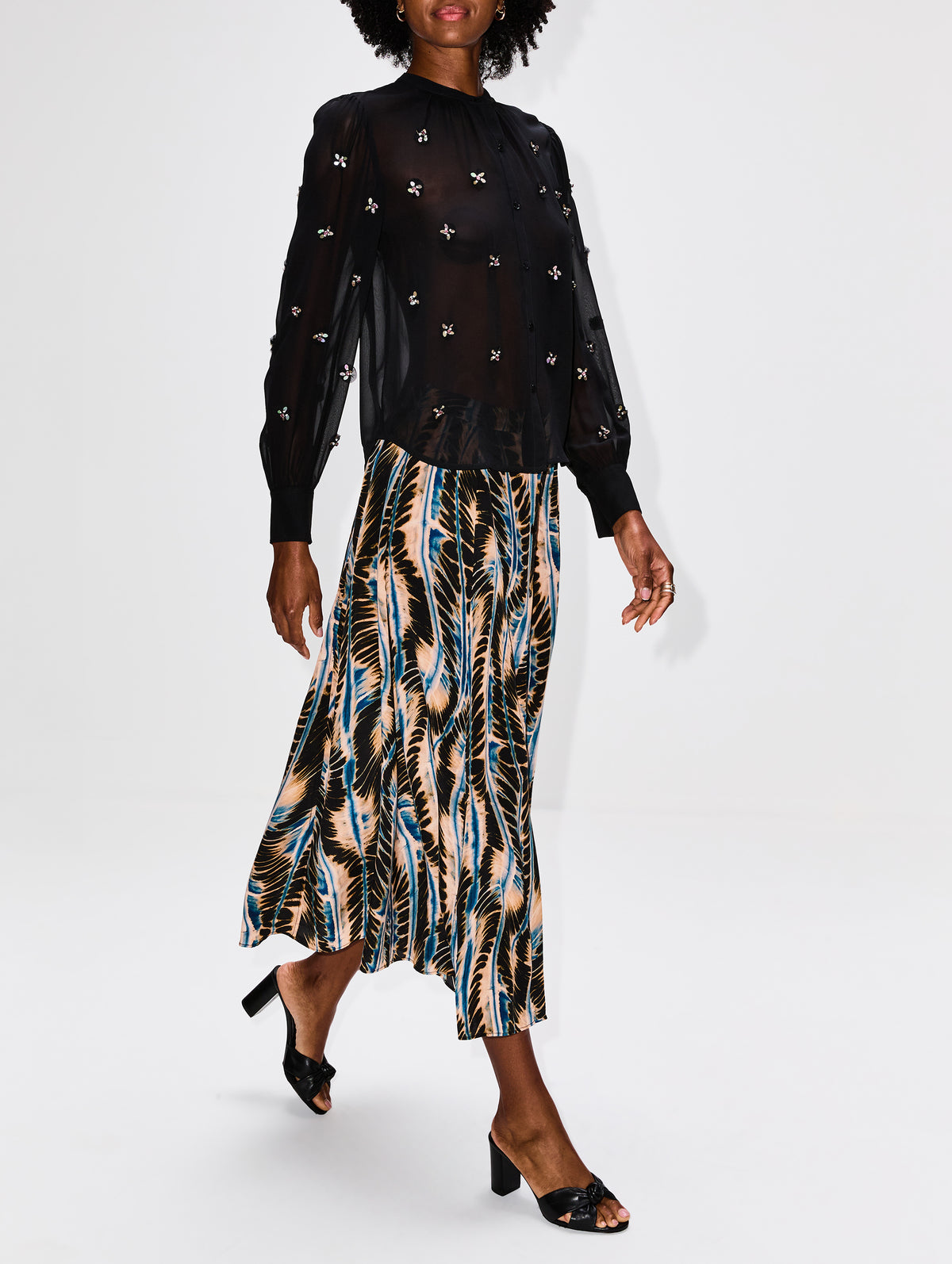 Rowan Skirt,ULLA JOHNSON,RIVER,Image 3