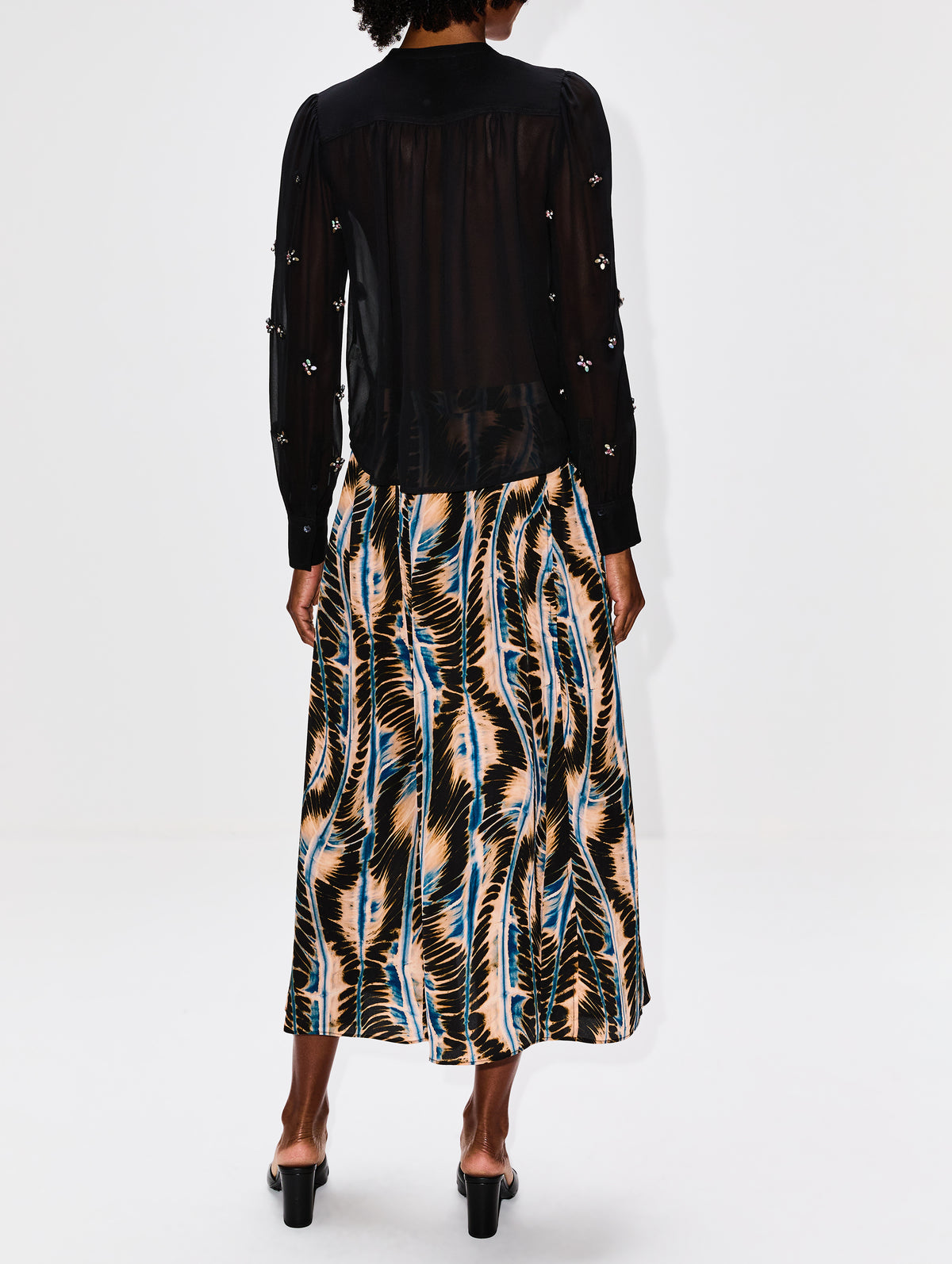 Rowan Skirt,ULLA JOHNSON,RIVER,Image 4