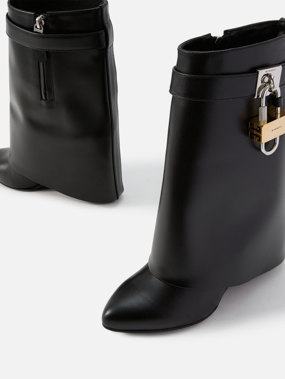 Shark Lock Ankle Boot 90mm,GIVENCHY,BLACK,Image 2