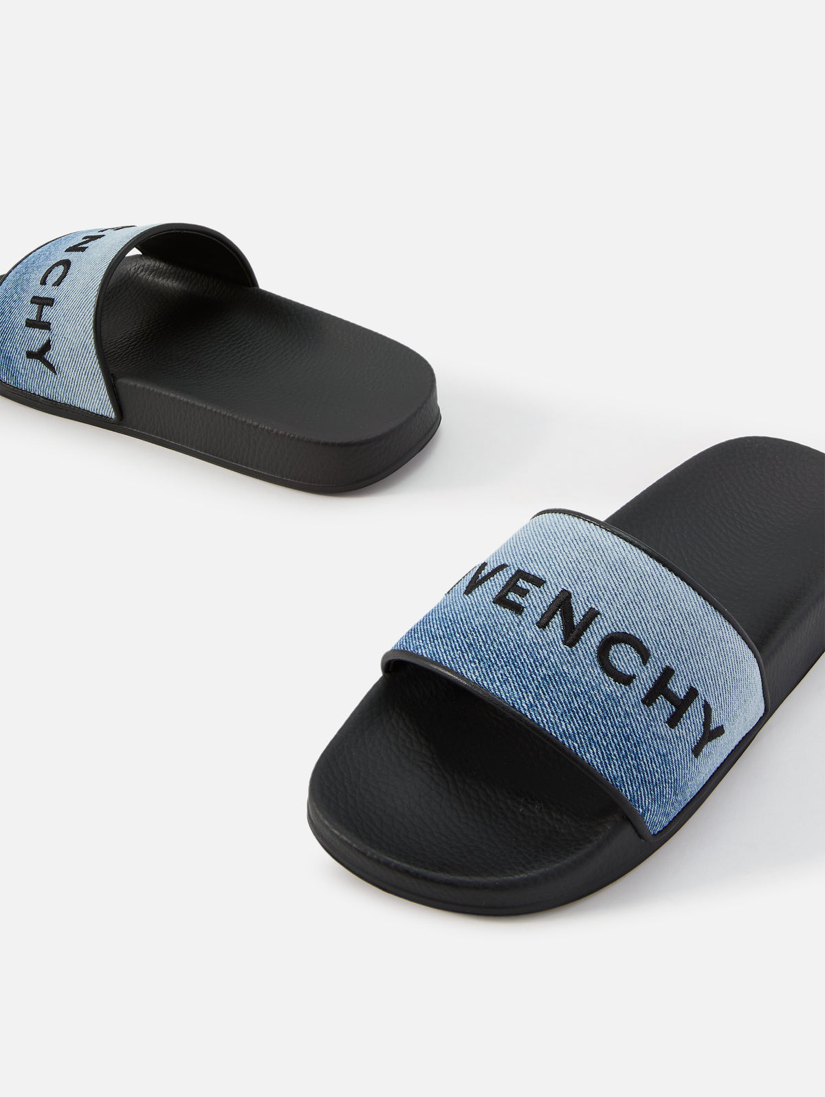 Slide Flat Sandal,GIVENCHY,MEDIUM BLUE,Image 2