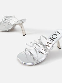 Petal Bow Sandal 90mm,LOEWE,SILVER,Image 2