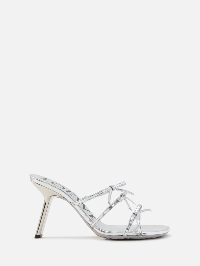Petal Bow Sandal 90mm,LOEWE,SILVER,Image 1