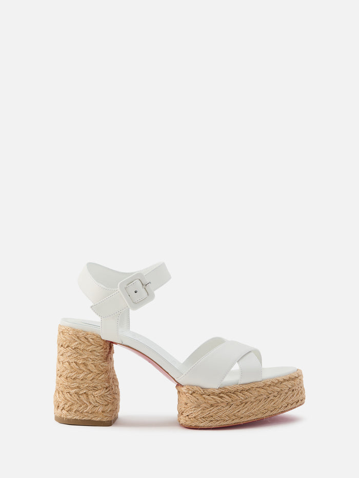 Calakala Espadrille 70mm,CHRISTIAN LOUBOUTIN,WHITE,Image 1