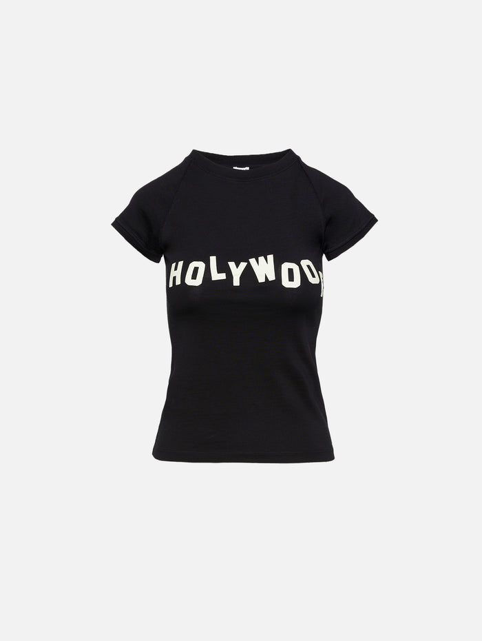 Small Fit Graphic Tee,LOEWE,BLACK,Image 1
