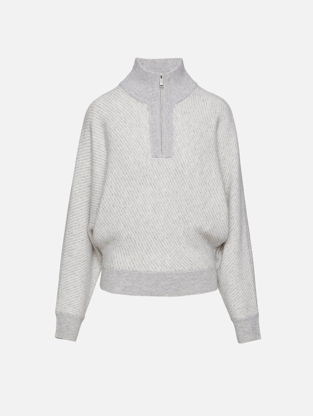 Amber Mock Neck Half Zip Top,SABLYN,FOGGY/GARDENIA,Image 1