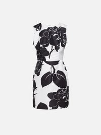 Sleeveless Mini Dress,CAROLINA HERRERA,BLACK/WHITE,Image 1