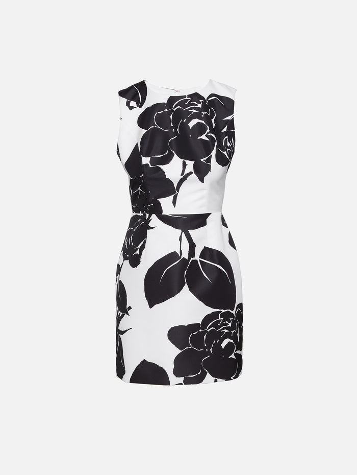 Sleeveless Mini Dress,CAROLINA HERRERA,BLACK/WHITE,Image 1