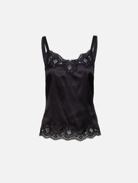 Lace Tank Top,DOLCE & GABBANA,BLACK,Image 1