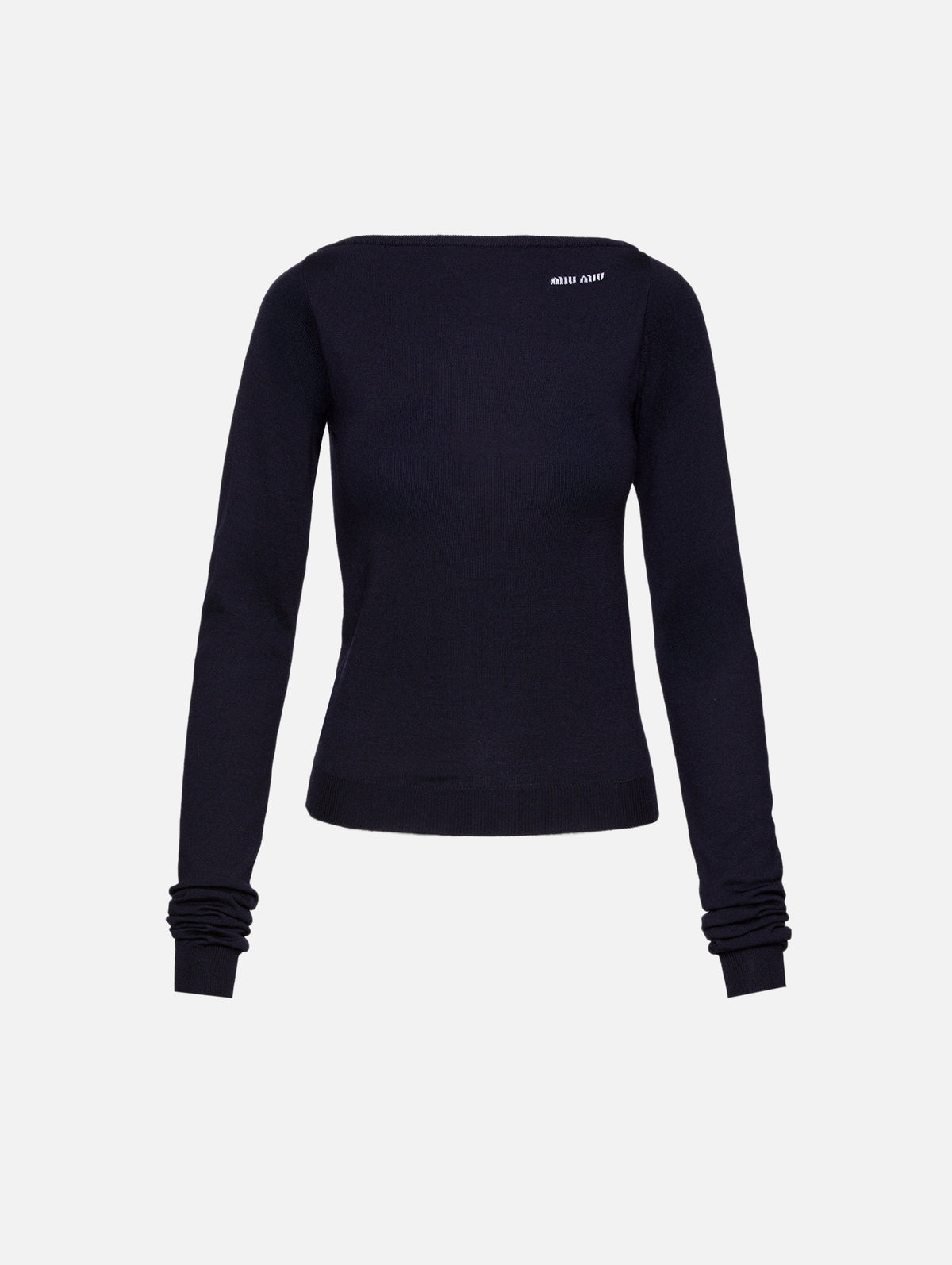 Longsleeve Top,MIU MIU,BLEU,Image 1