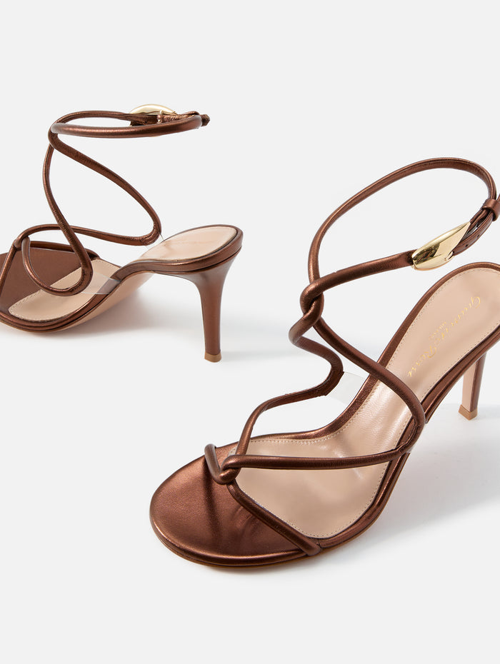 Strappy Sandal 85mm,GIANVITO ROSSI,CHOCOLATE,Image 1